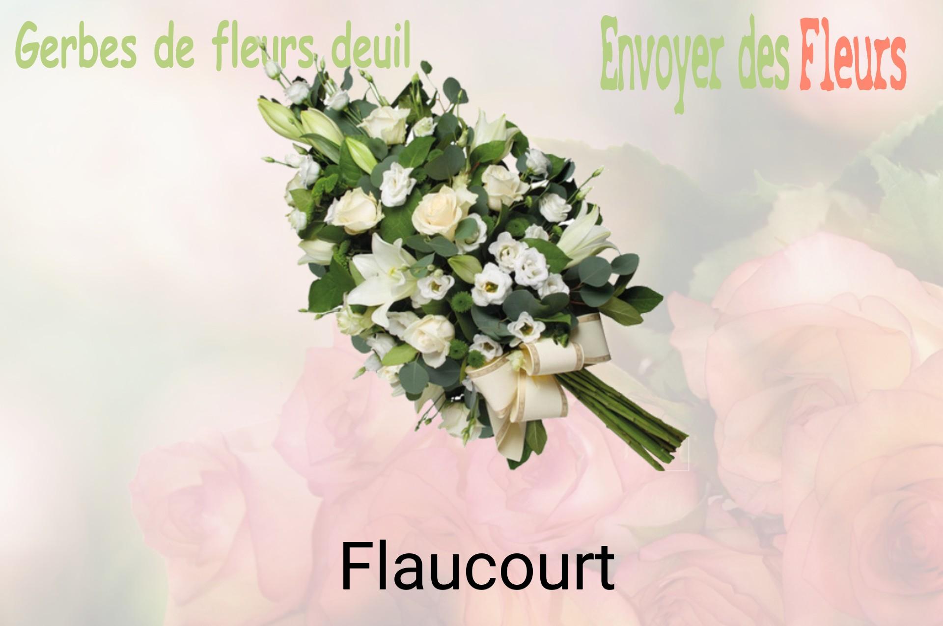 Gerbe de fleurs de deuil livrée à Flaucourt